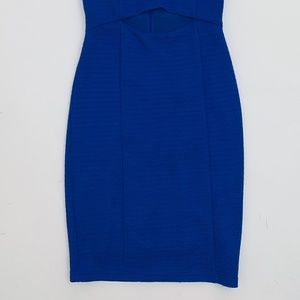 Bebe Textured Crepe Cut-Out Midi Dress